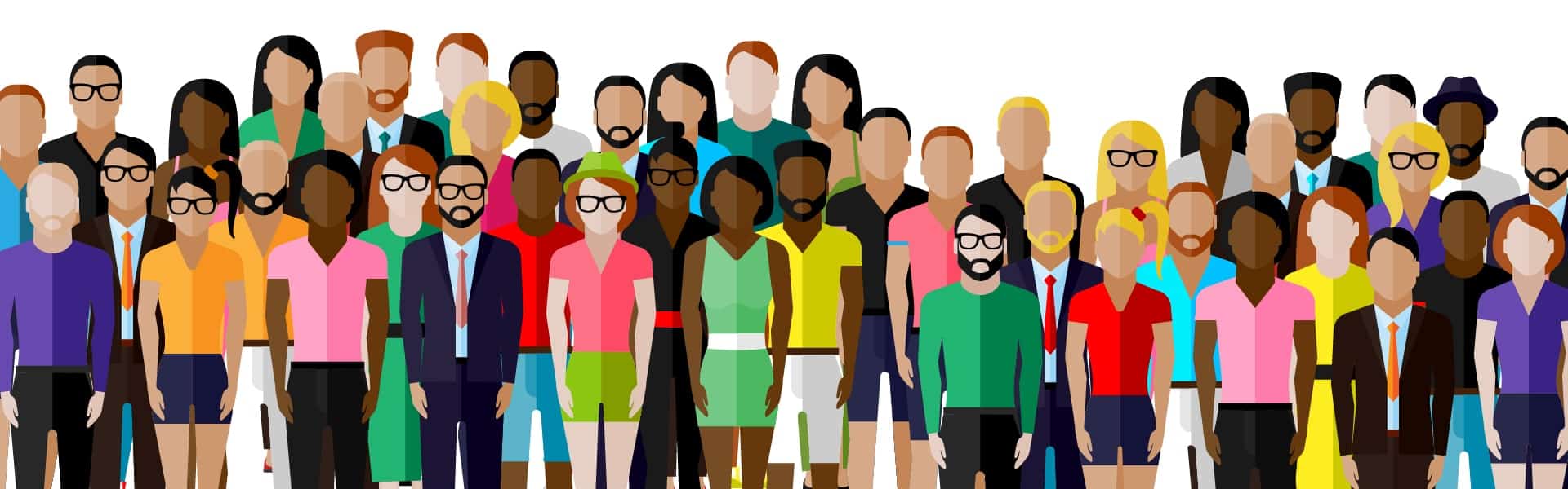 Illustration of diverse people